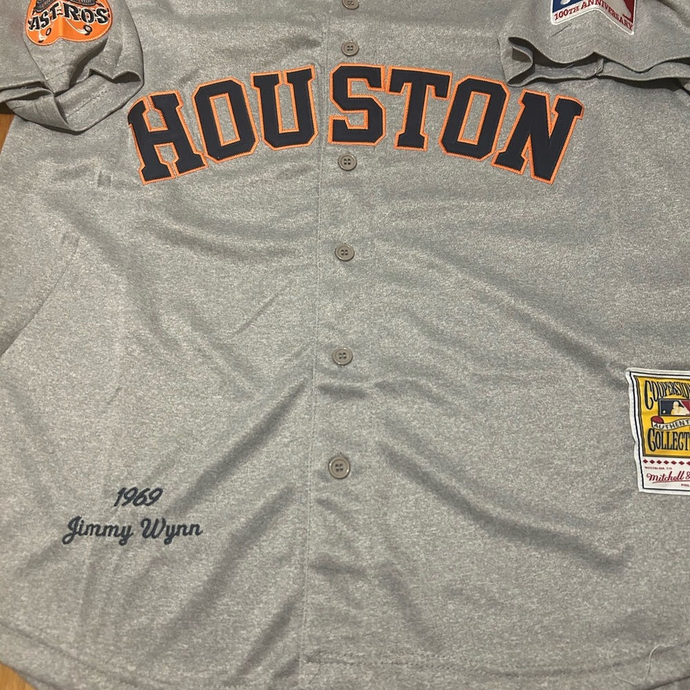 MITCHELL and NESS HOUSTON ASTROS JIMMY WYNN Men's JERSEY Sz M,L,XL,2X New w tags - Picture 7 of 9